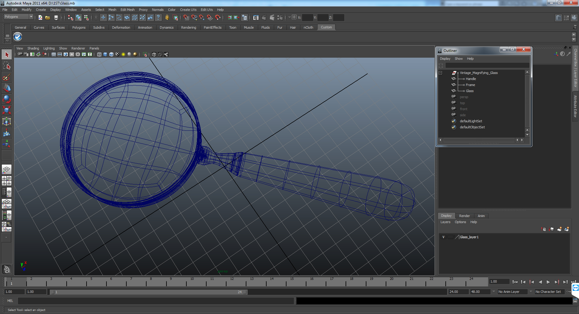 Vintage Magnifying Glass 3D model