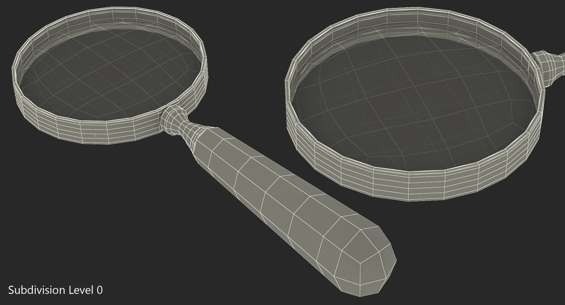 Vintage Magnifying Glass 3D model