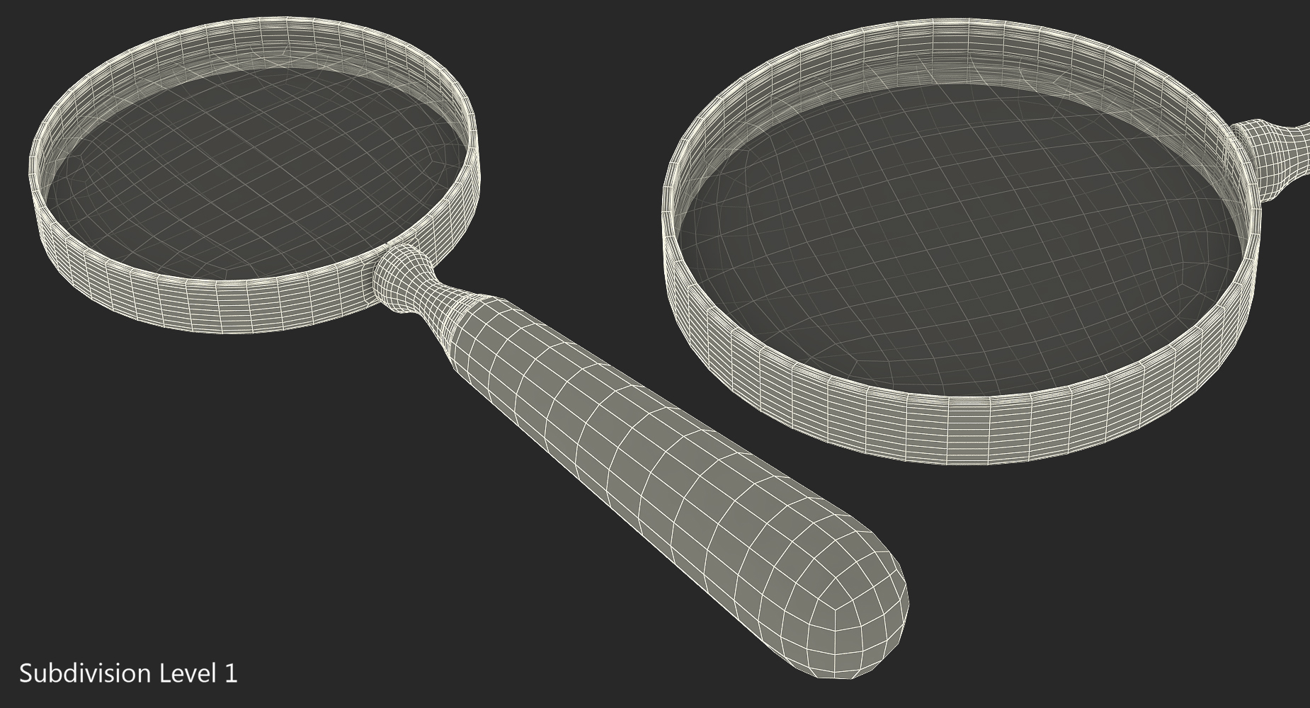 Vintage Magnifying Glass 3D model