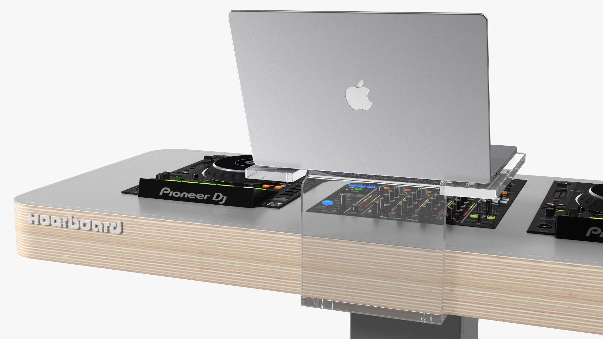 Portable DJ Booth Grey 3D