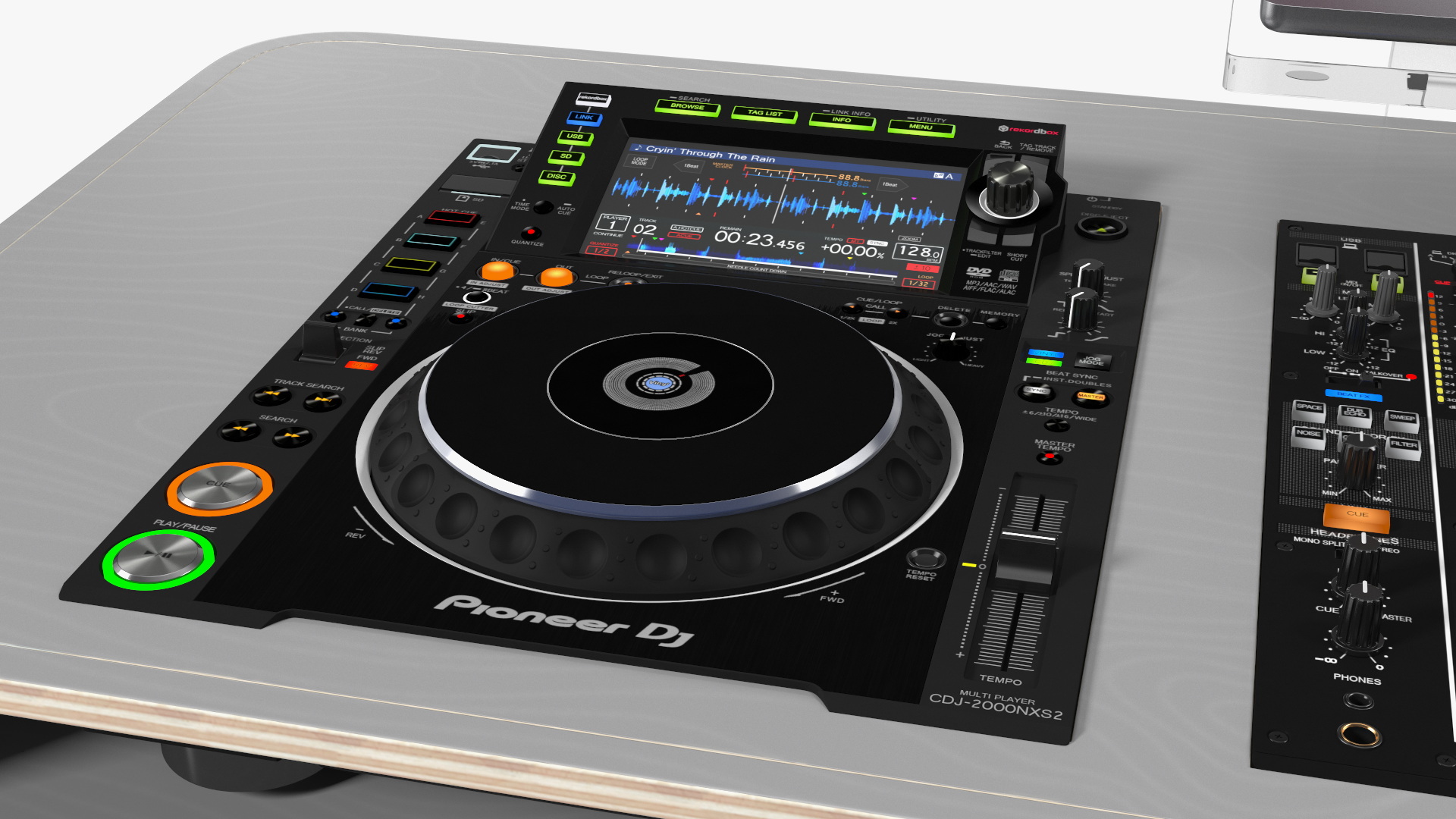 Portable DJ Booth Grey 3D