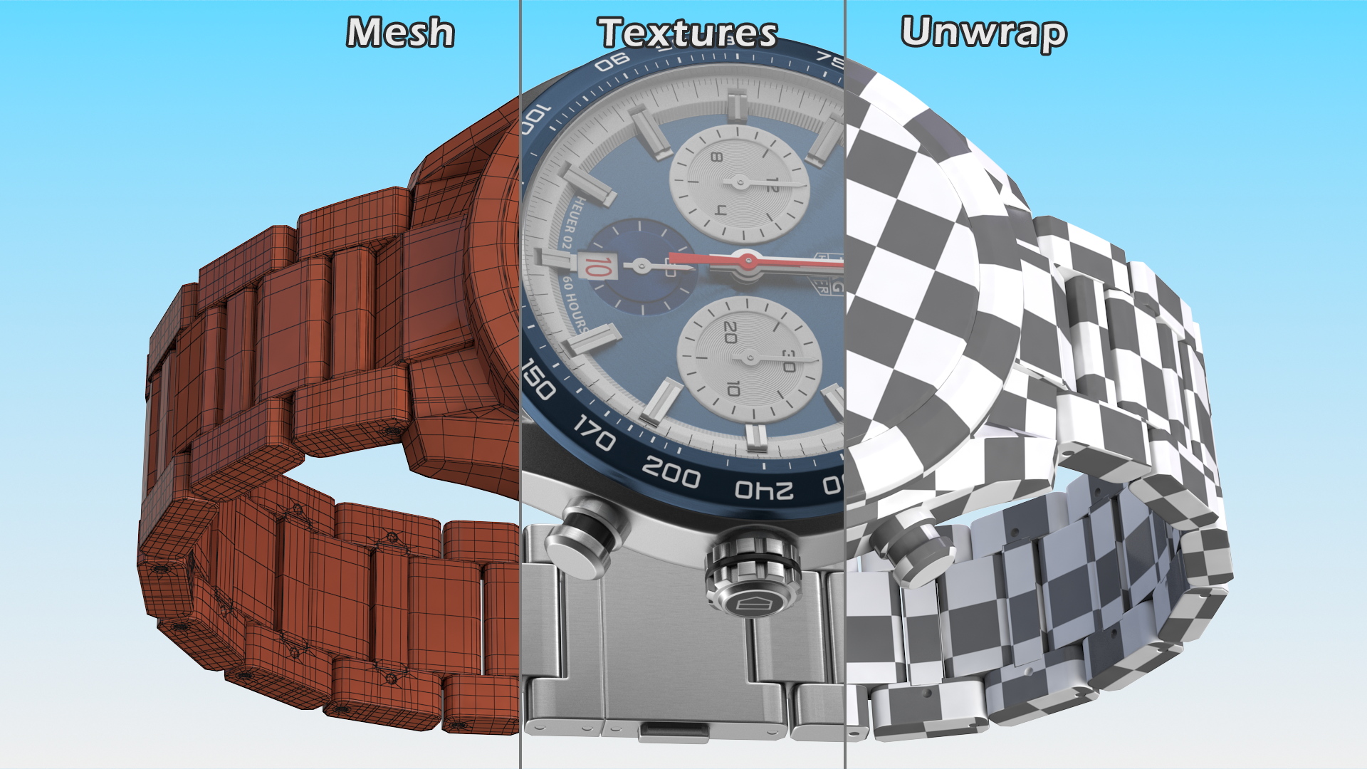Tag Heuer Carrera Dial Blue 3D