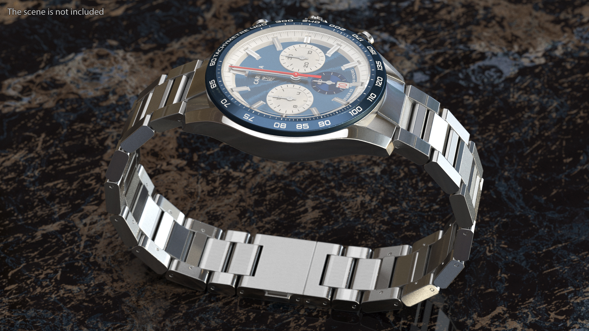 Tag Heuer Carrera Dial Blue 3D