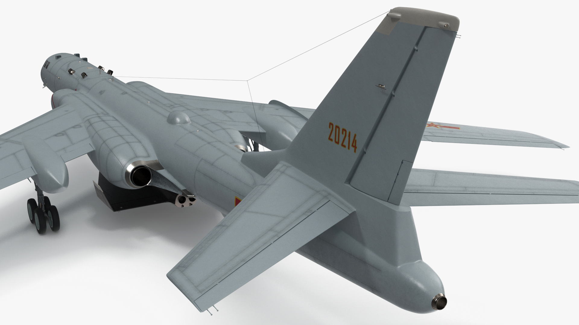 Xian H-6 China Strategic Bomber with Reconnaissance Drone 3D