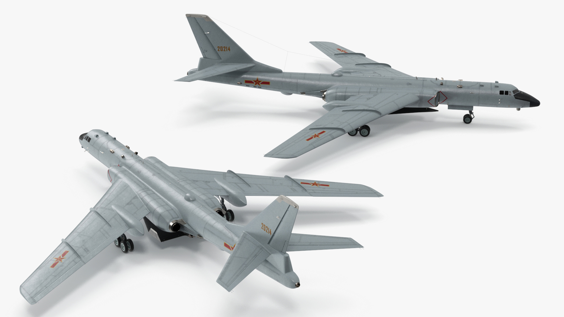 Xian H-6 China Strategic Bomber with Reconnaissance Drone 3D