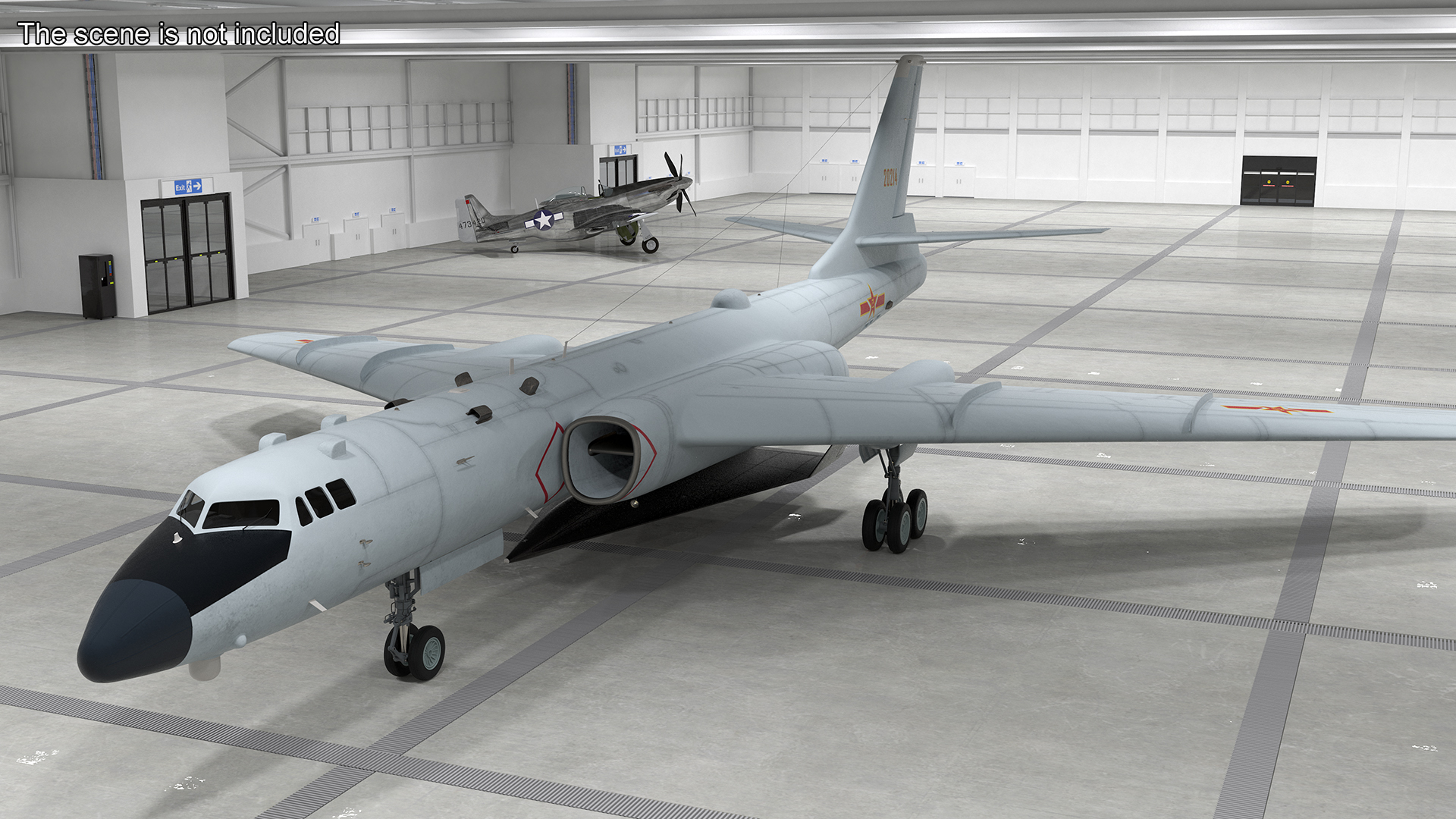 Xian H-6 China Strategic Bomber with Reconnaissance Drone 3D