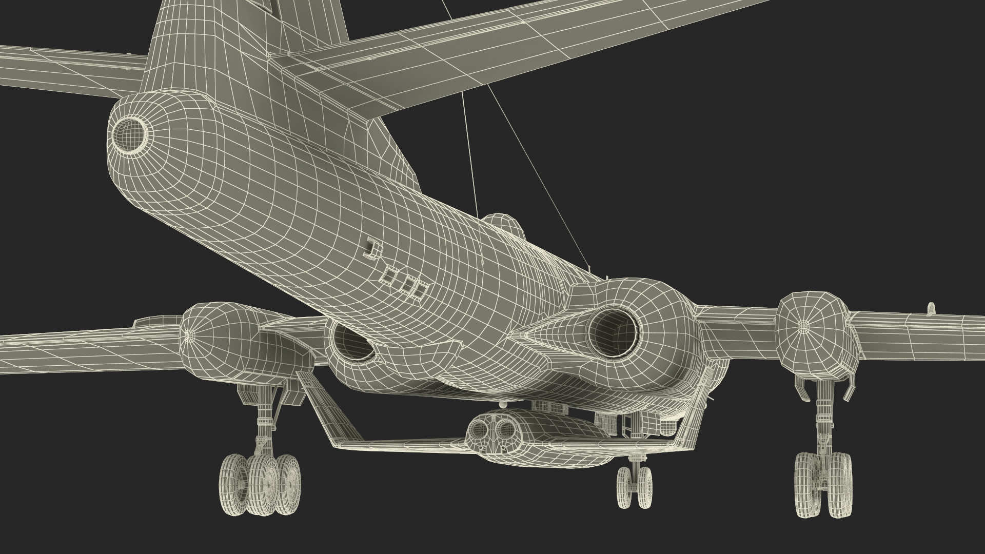 Xian H-6 China Strategic Bomber with Reconnaissance Drone 3D