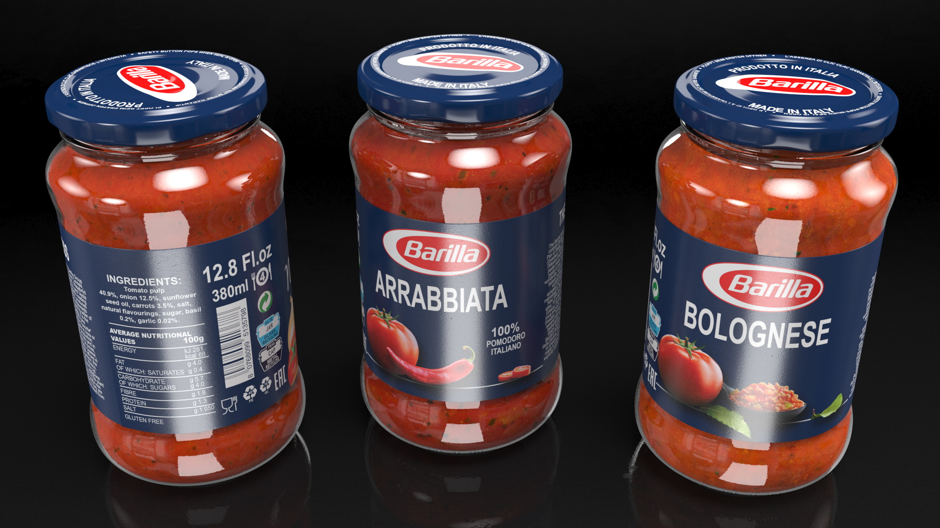 3D Barilla Sauce Can 12oz Set