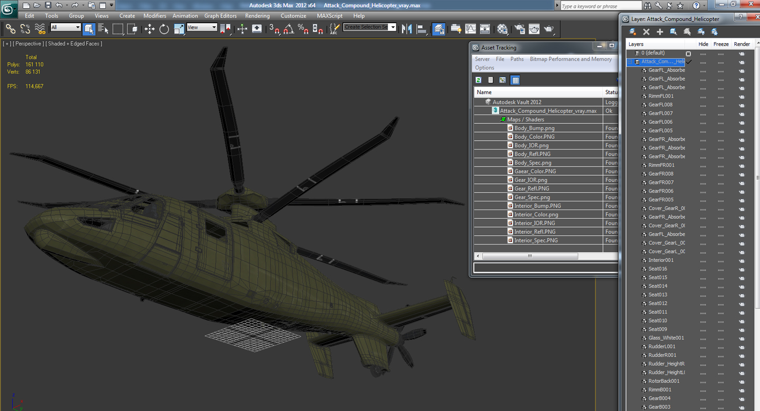 3D Attack Compound Helicopter