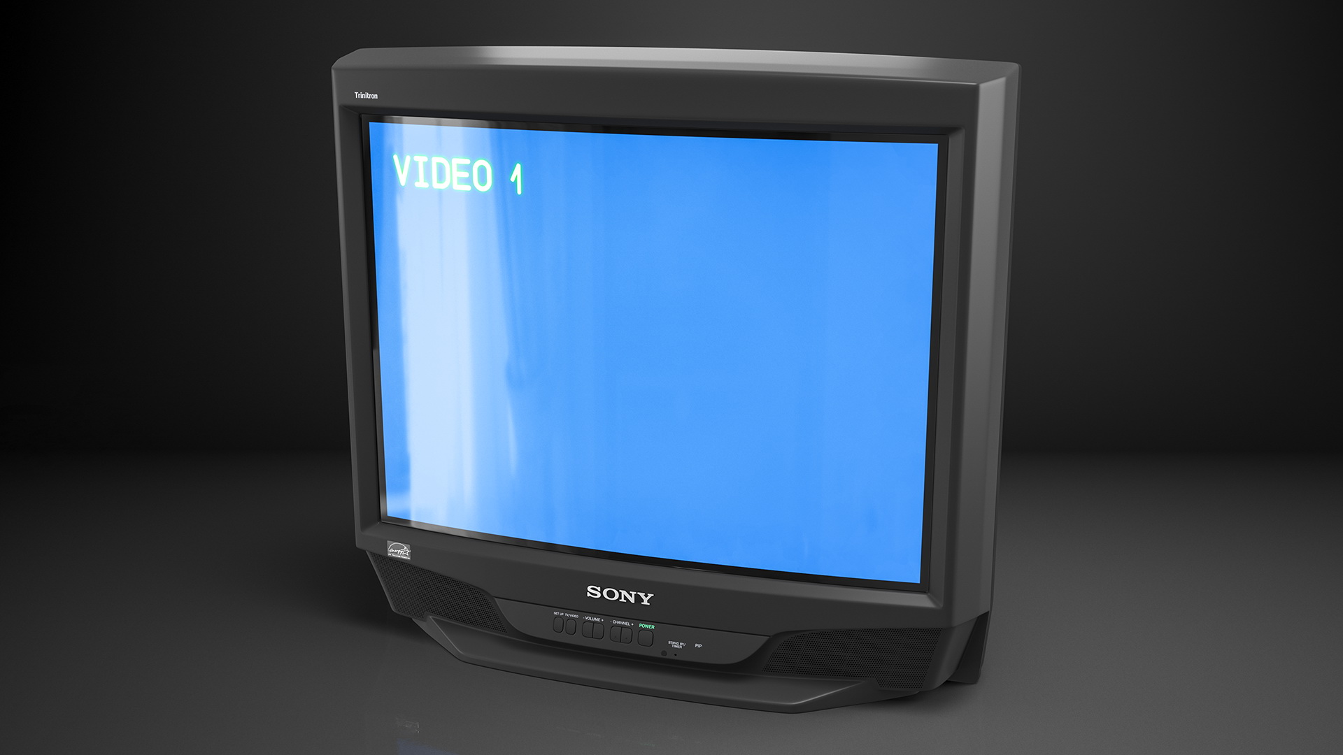 3D Sony Trinitron KV-27S46 Retro CRT TV