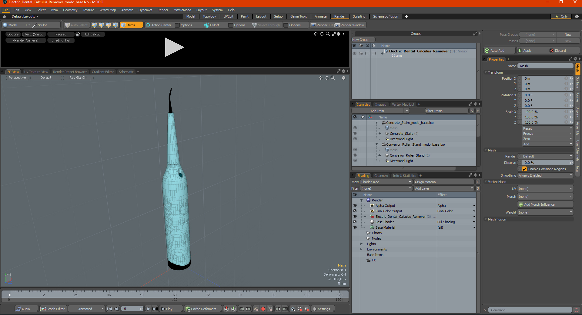 Electric Dental Calculus Remover 3D