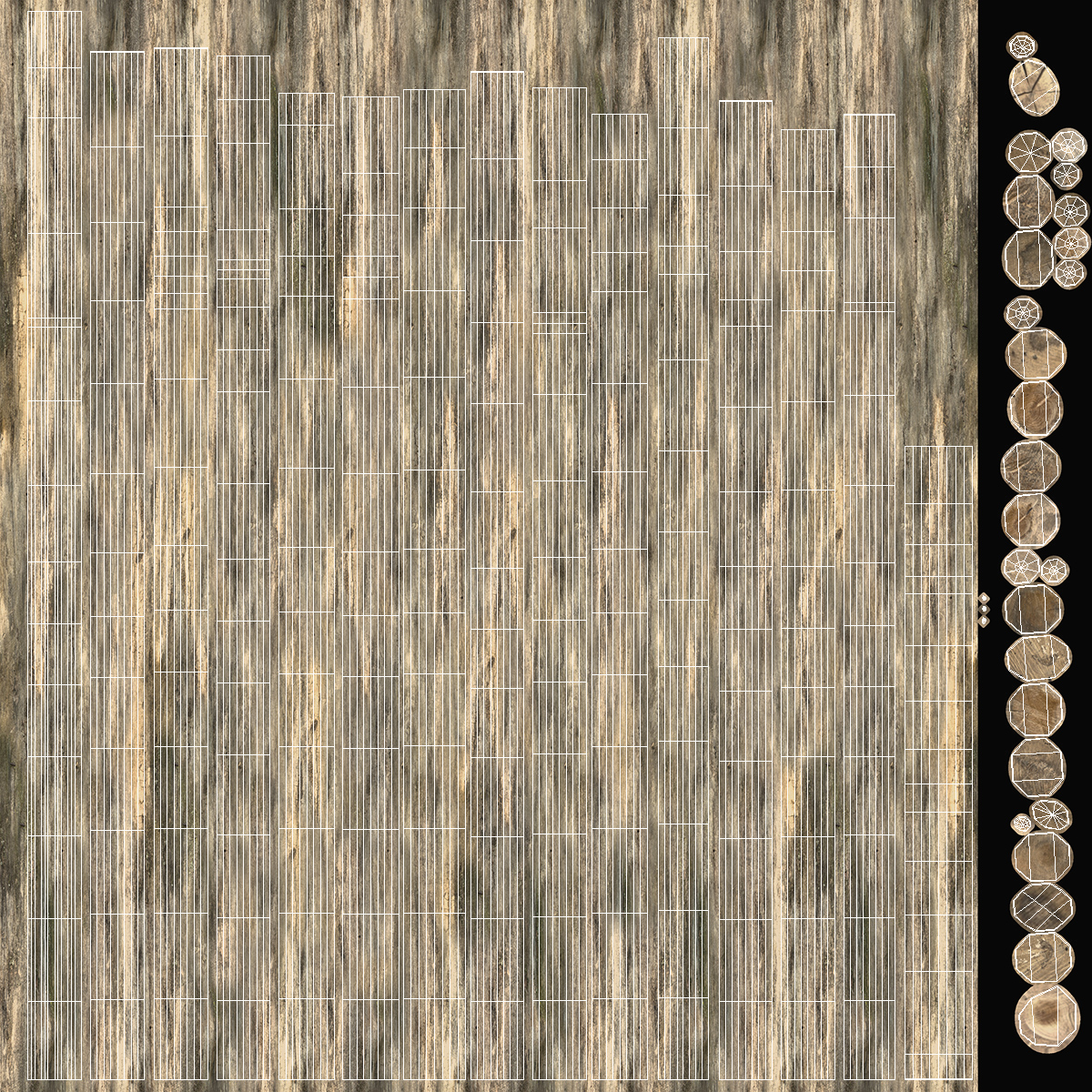 3D model Tipi Poles