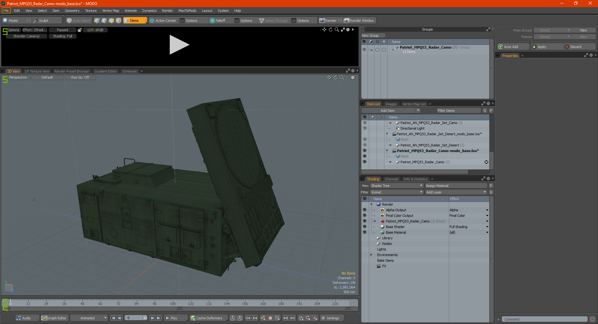 Patriot MPQ53 Radar Camo 3D model