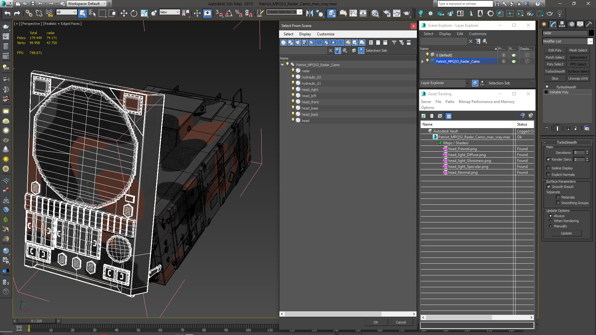 Patriot MPQ53 Radar Camo 3D model