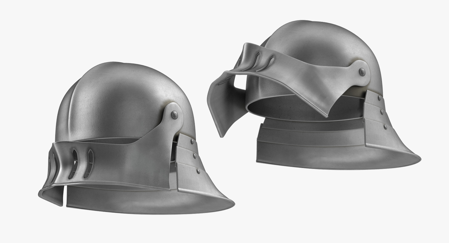 German Sallet Medieval Helmet 3D model
