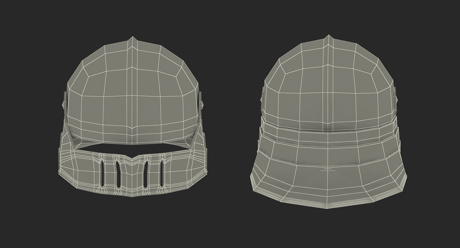 German Sallet Medieval Helmet 3D model