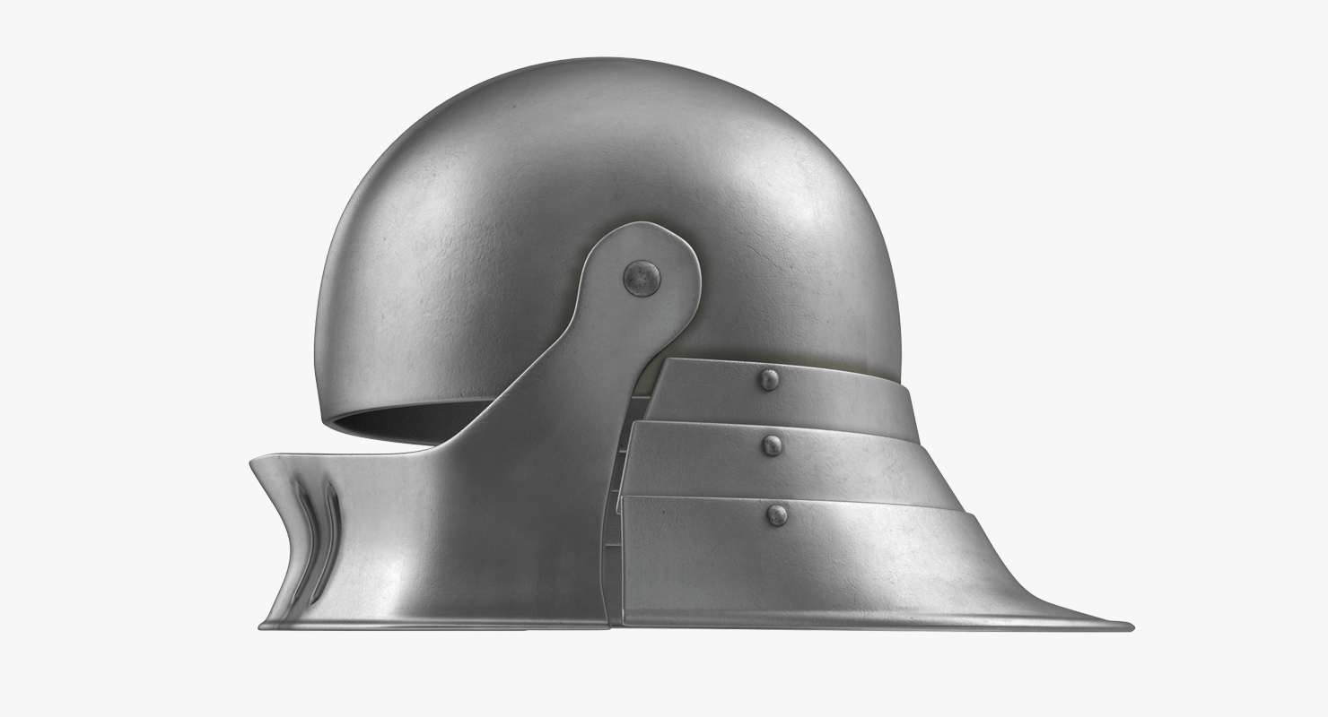 German Sallet Medieval Helmet 3D model