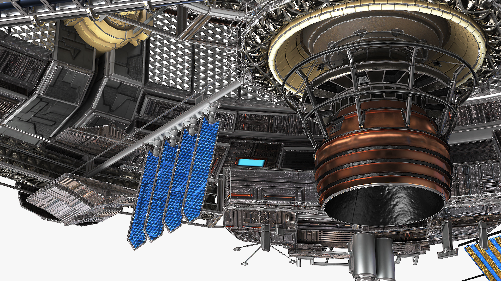 Futuristic Space Station Structure 3D model