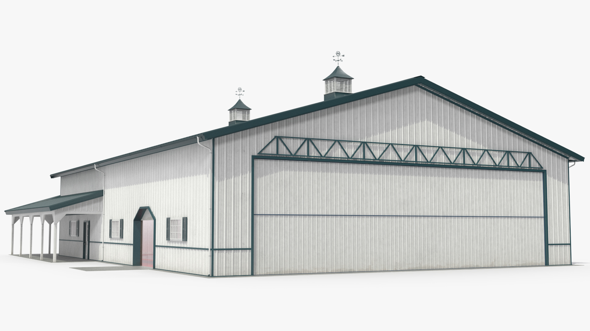 3D Piper PA-28-180 Cherokee Hangar Rigged model