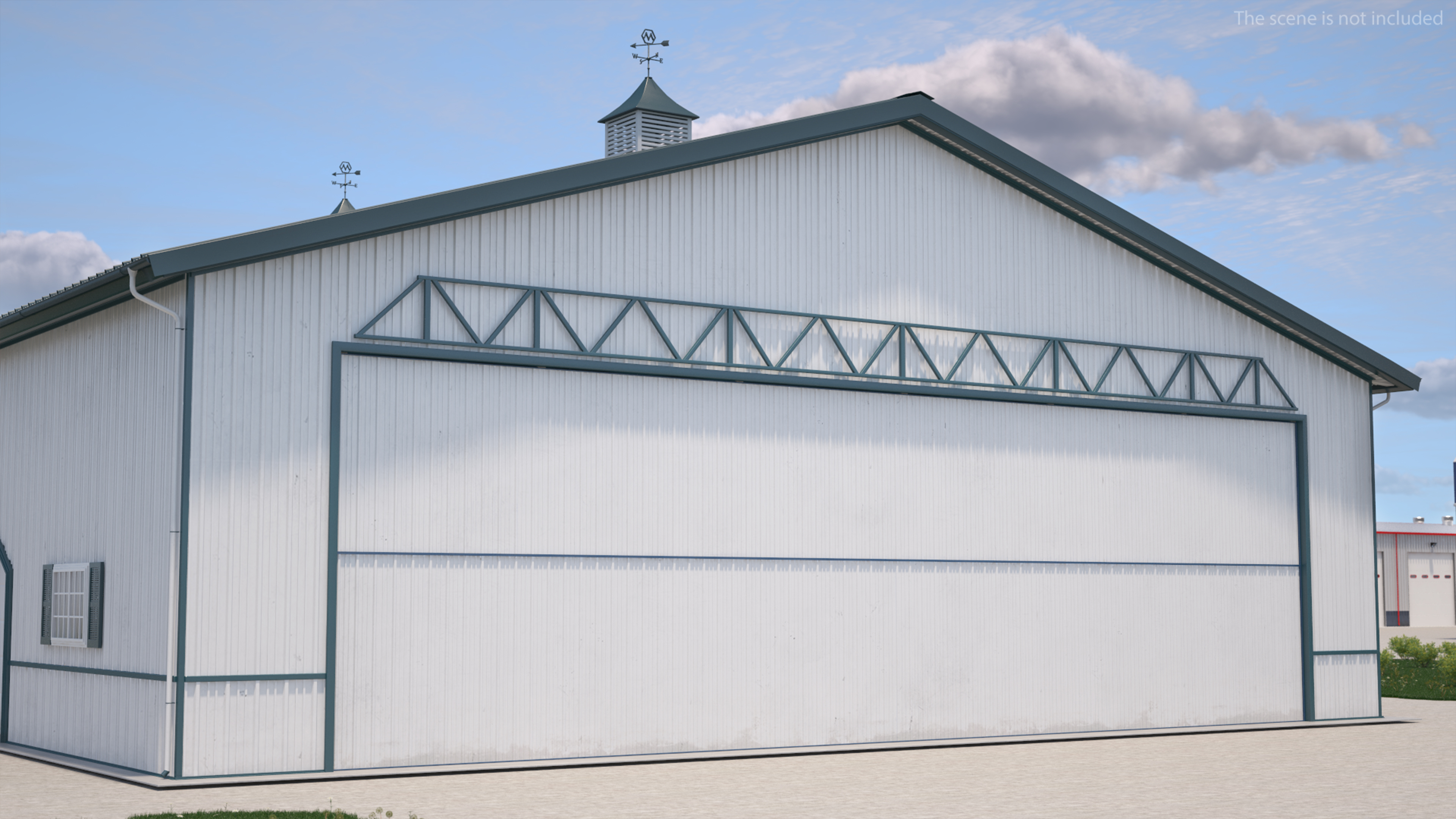 3D Piper PA-28-180 Cherokee Hangar Rigged model