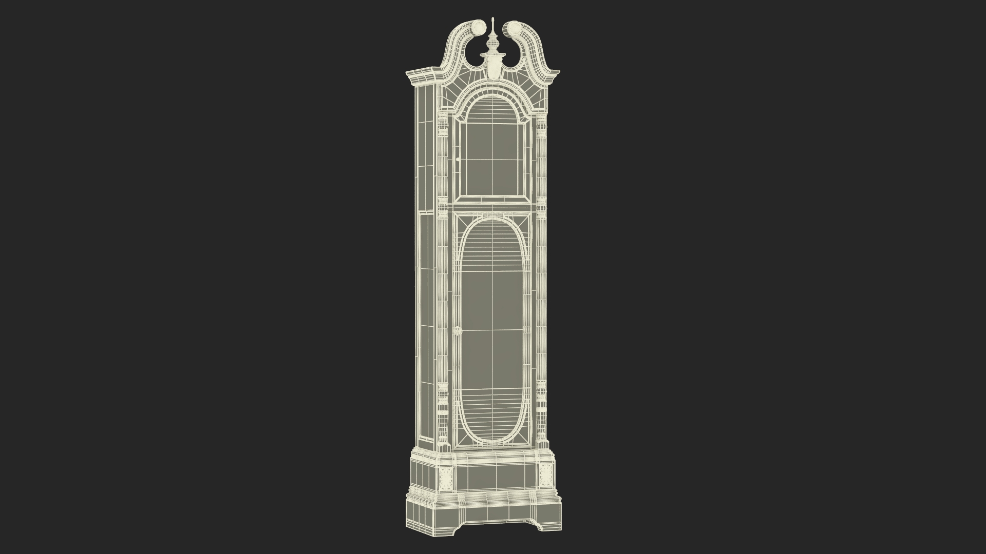 3D model Standing Grandfather Clock Oak
