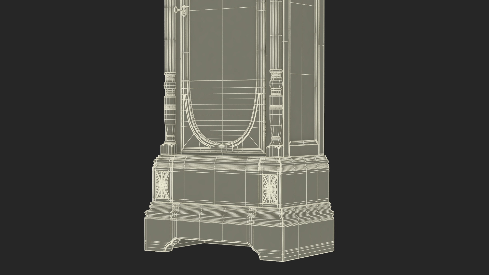 3D model Standing Grandfather Clock Oak