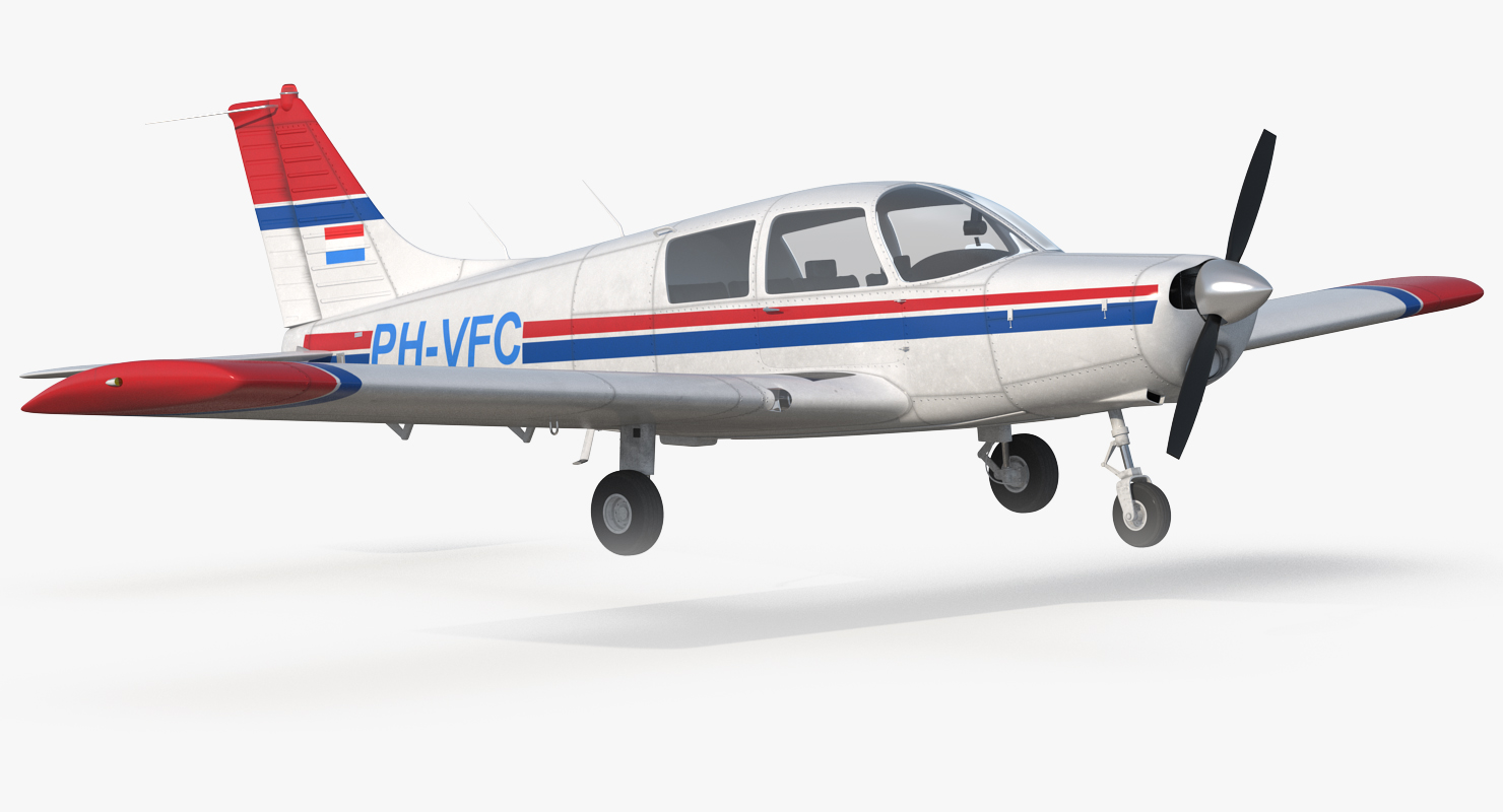 Piper PA 28 Cherokee Rigged 3D