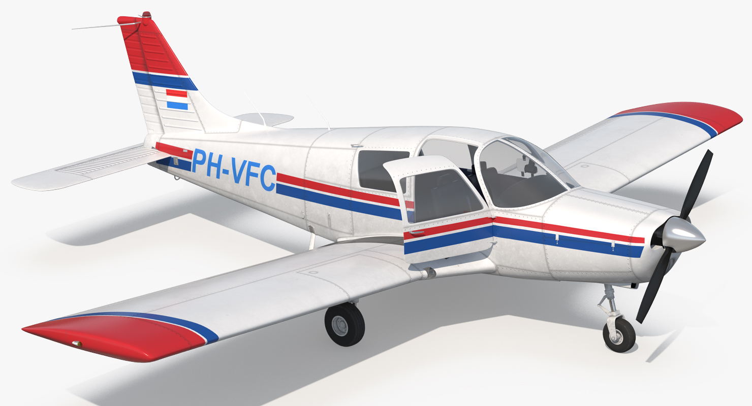 Piper PA 28 Cherokee Rigged 3D