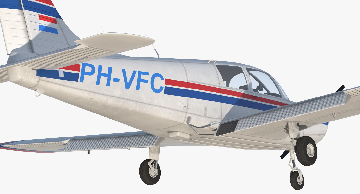 Piper PA 28 Cherokee Rigged 3D