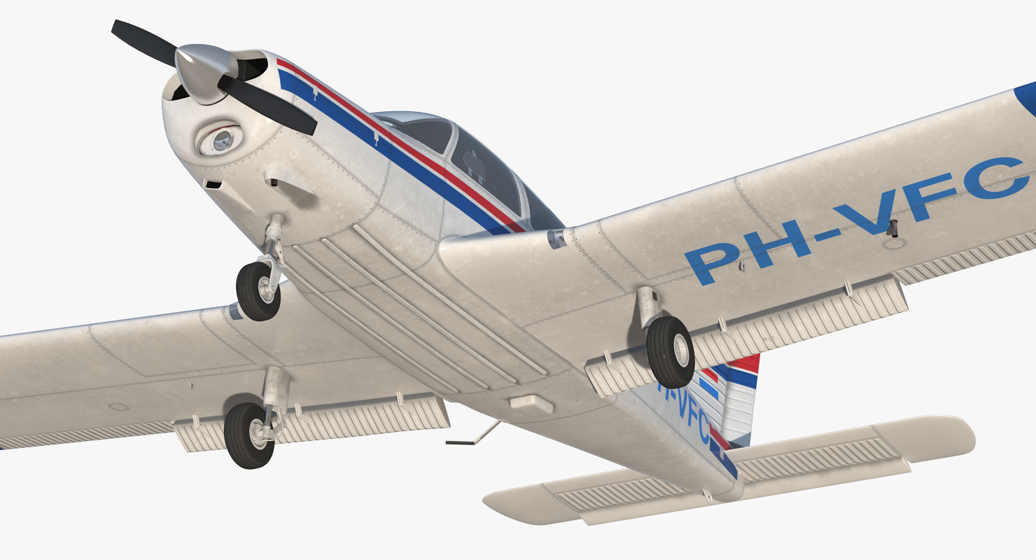 Piper PA 28 Cherokee Rigged 3D