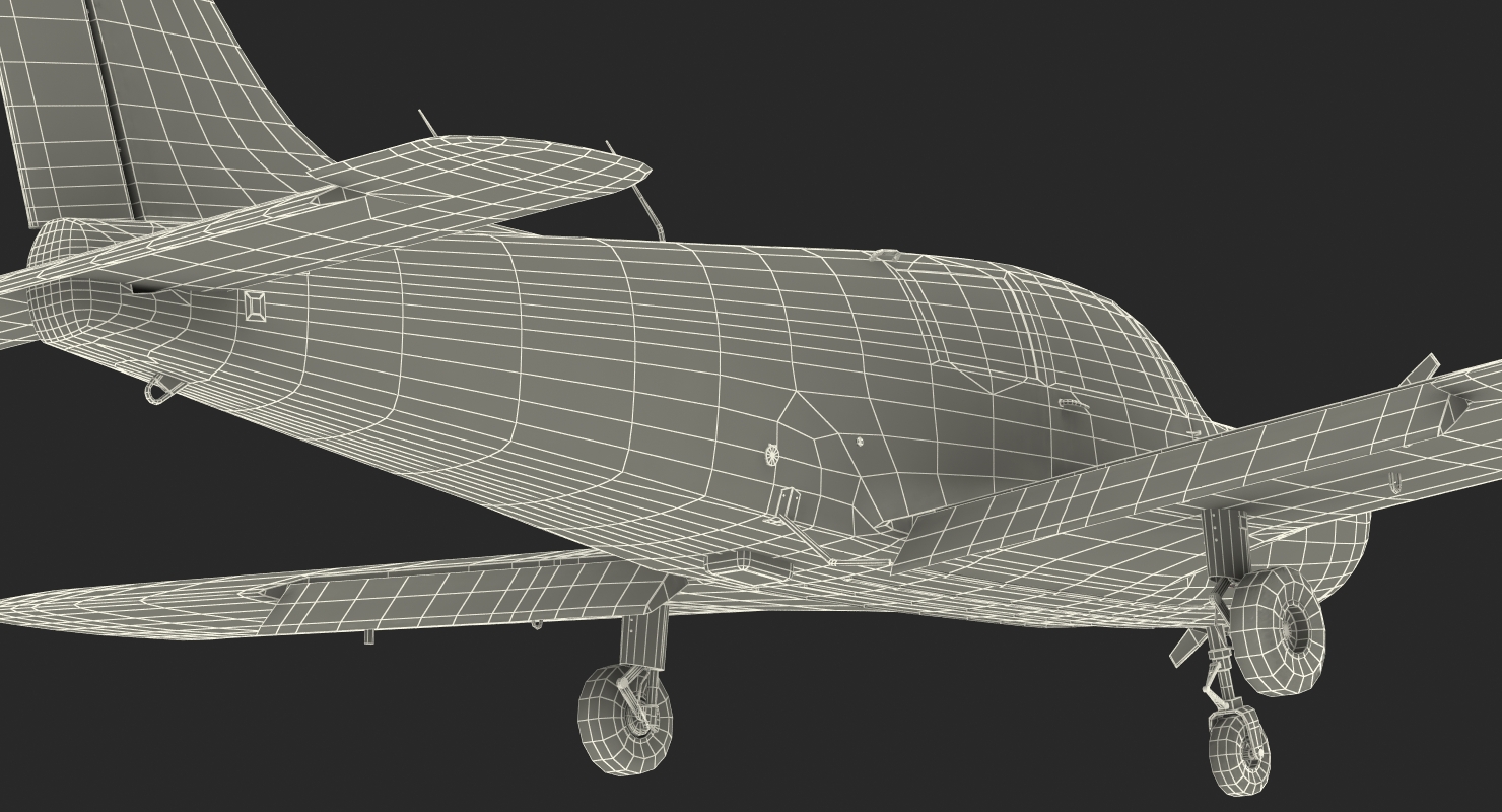 Piper PA 28 Cherokee Rigged 3D