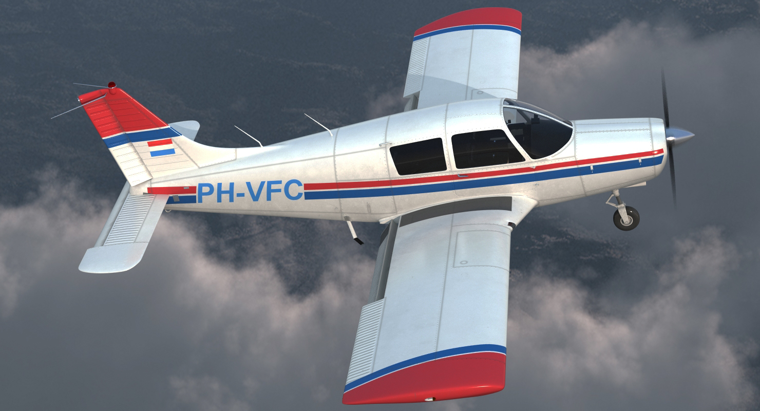 Piper PA 28 Cherokee Rigged 3D