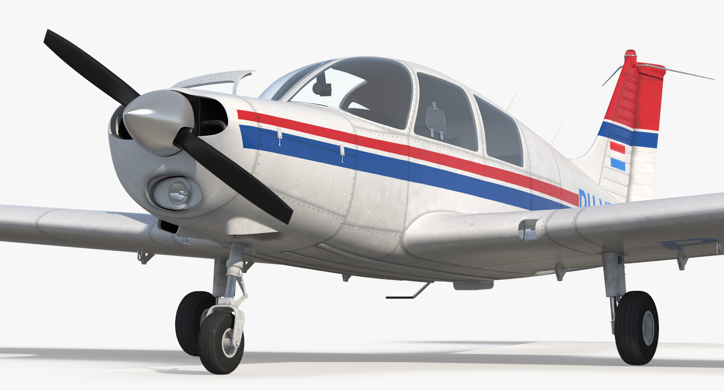 Piper PA 28 Cherokee Rigged 3D
