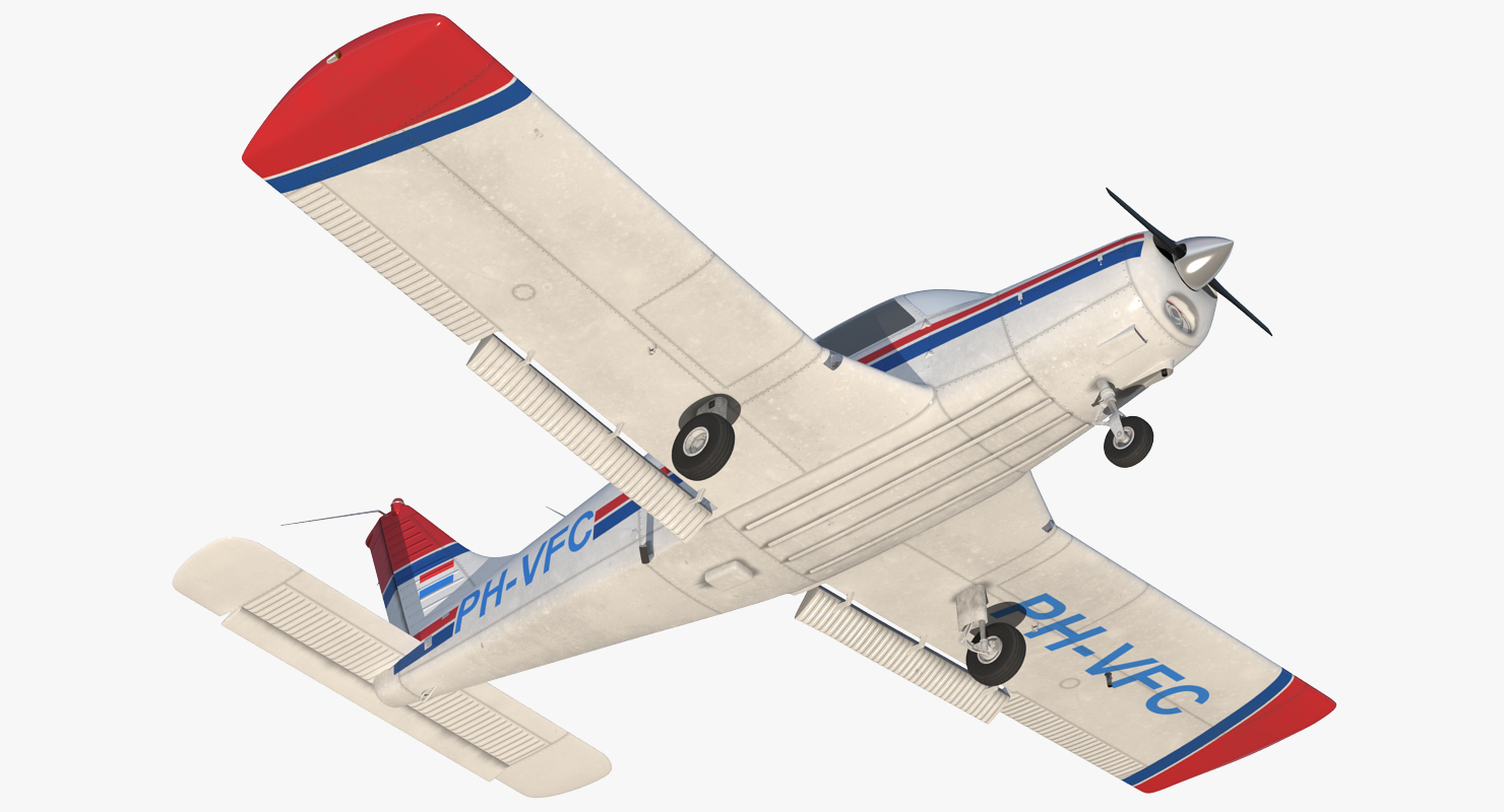 Piper PA 28 Cherokee Rigged 3D