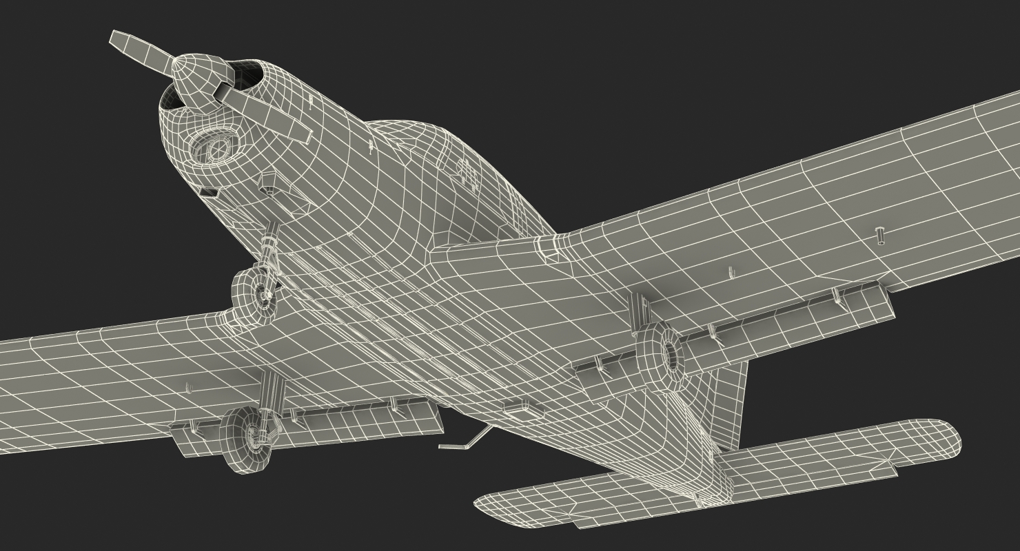Piper PA 28 Cherokee Rigged 3D