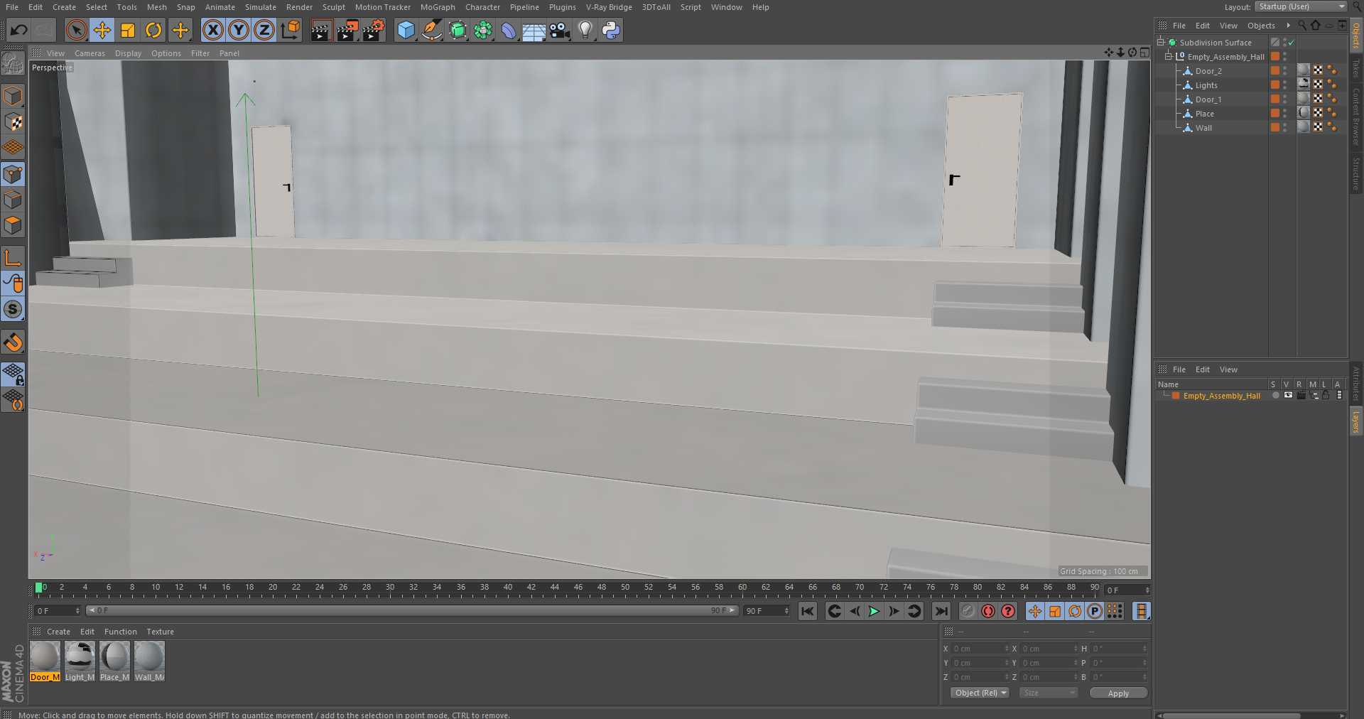 Empty Assembly Hall 3D model