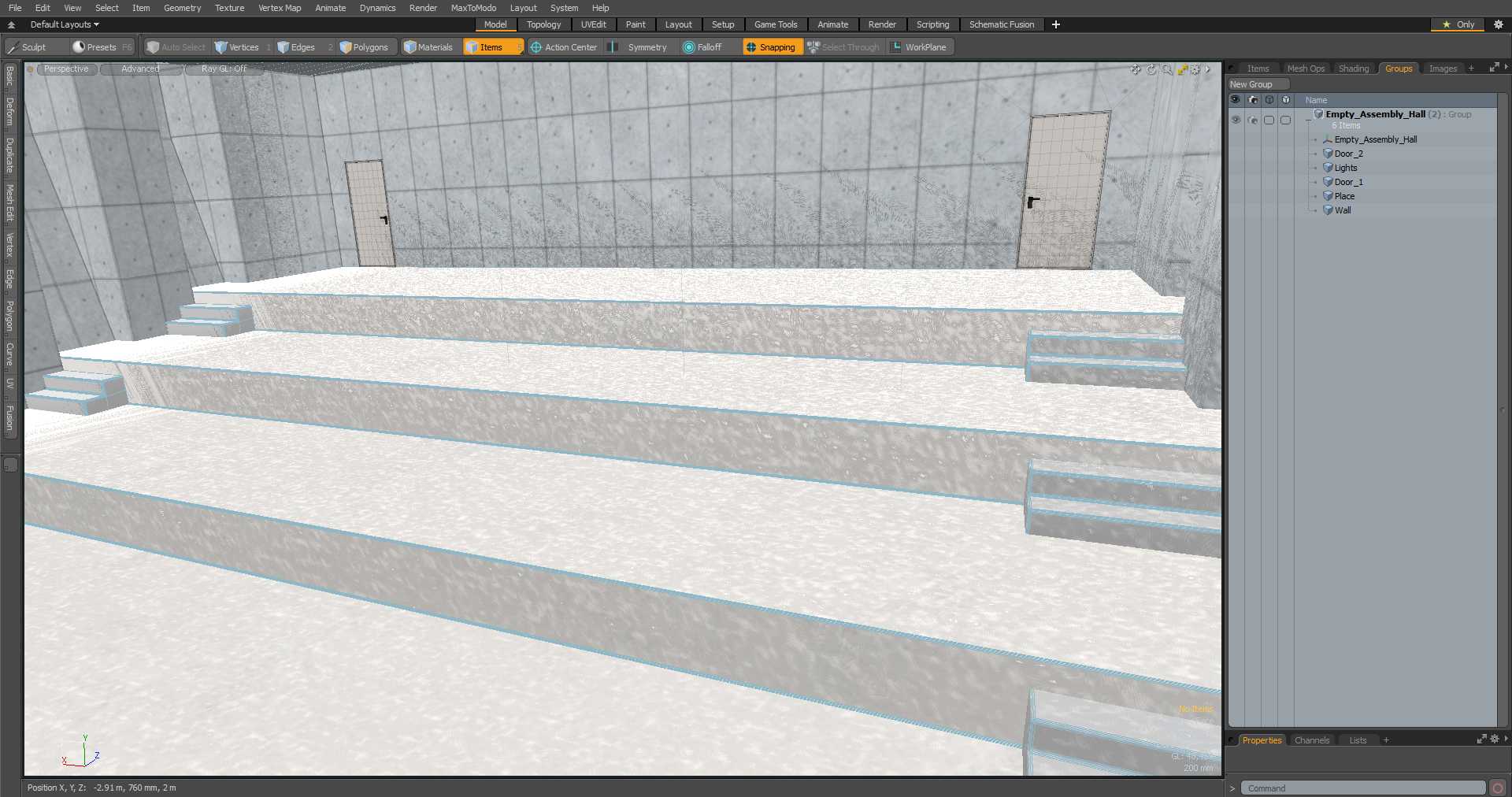 Empty Assembly Hall 3D model