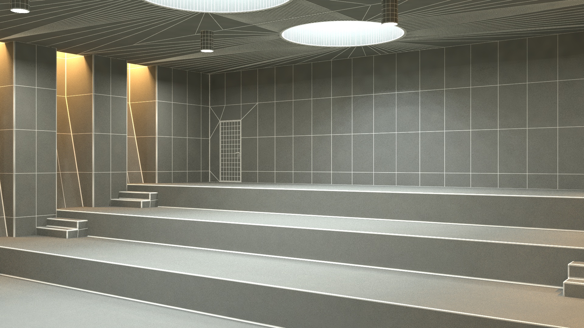 Empty Assembly Hall 3D model