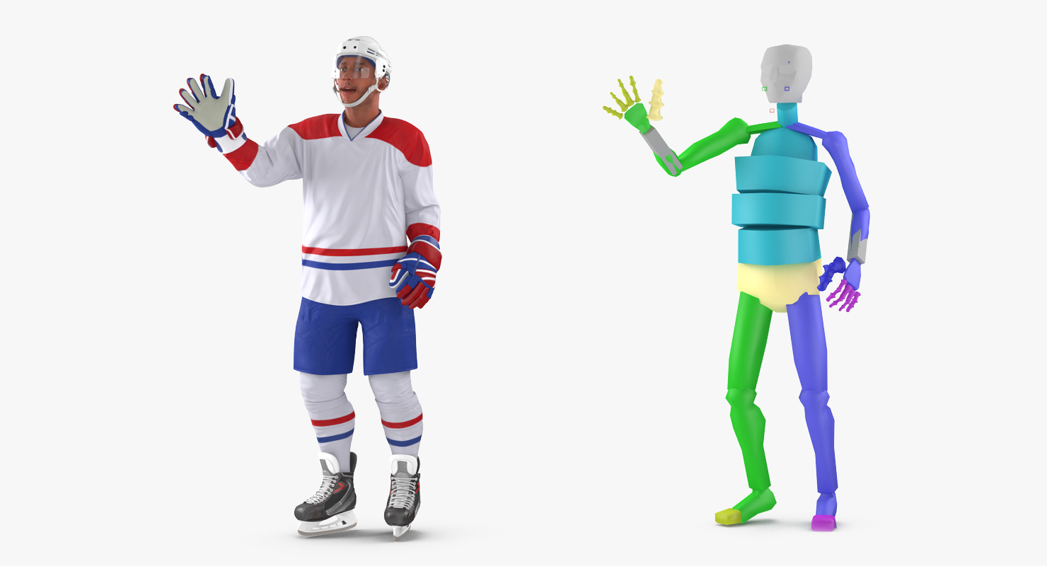 3D model Hockey Player Generic 3 Rigged
