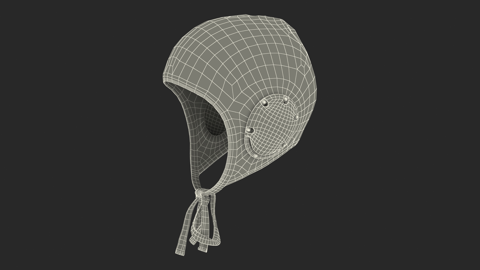 3D Water polo cap Red model