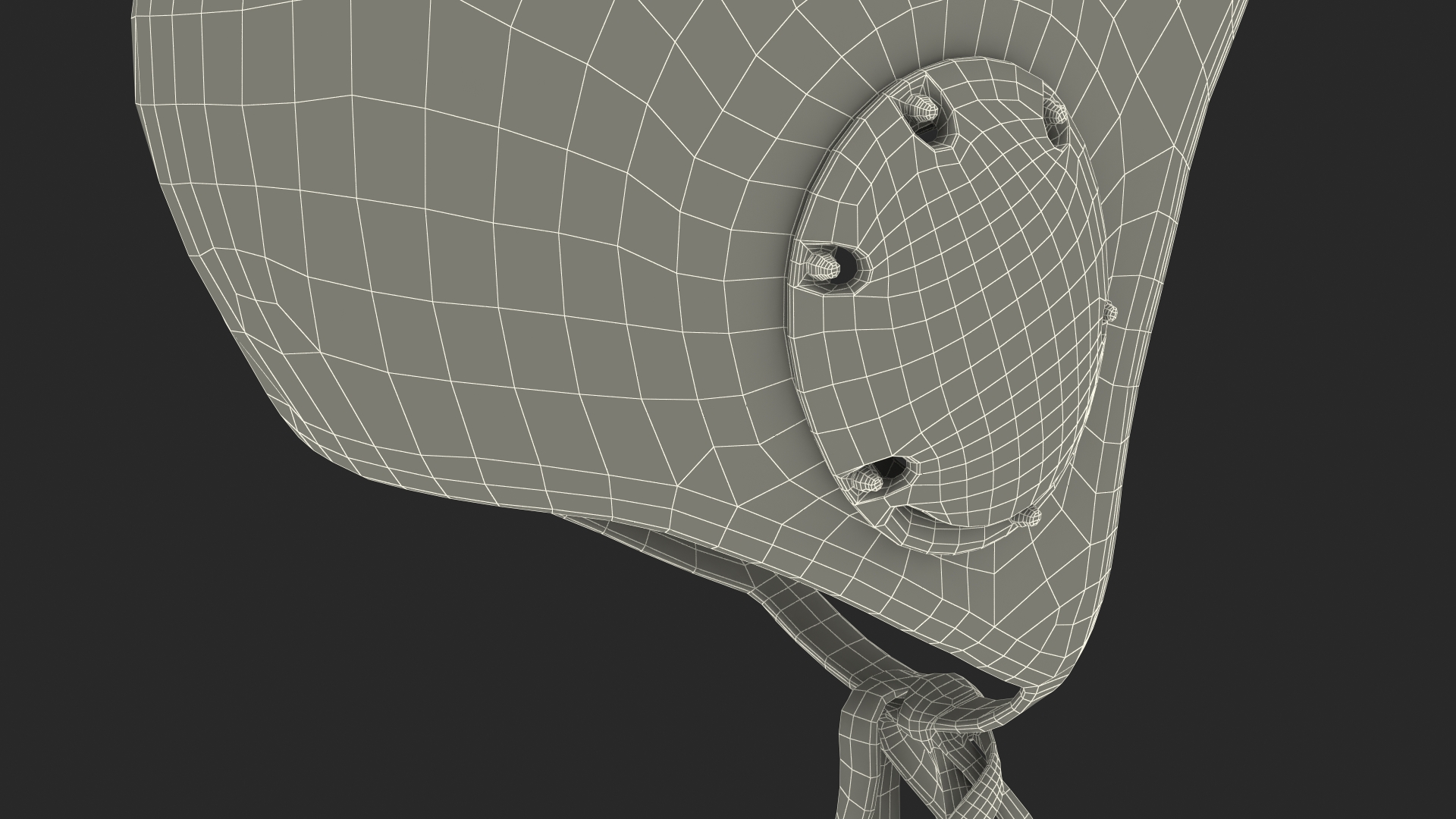 3D Water polo cap Red model