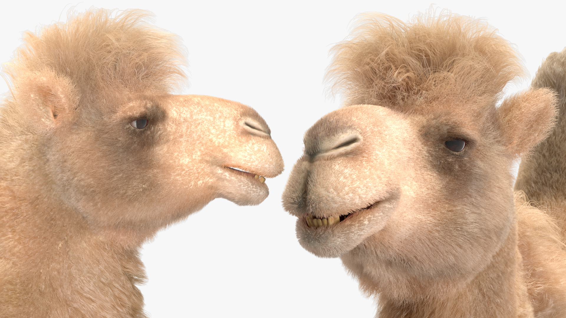 Bactrian Camel Light Colored Fur 3D