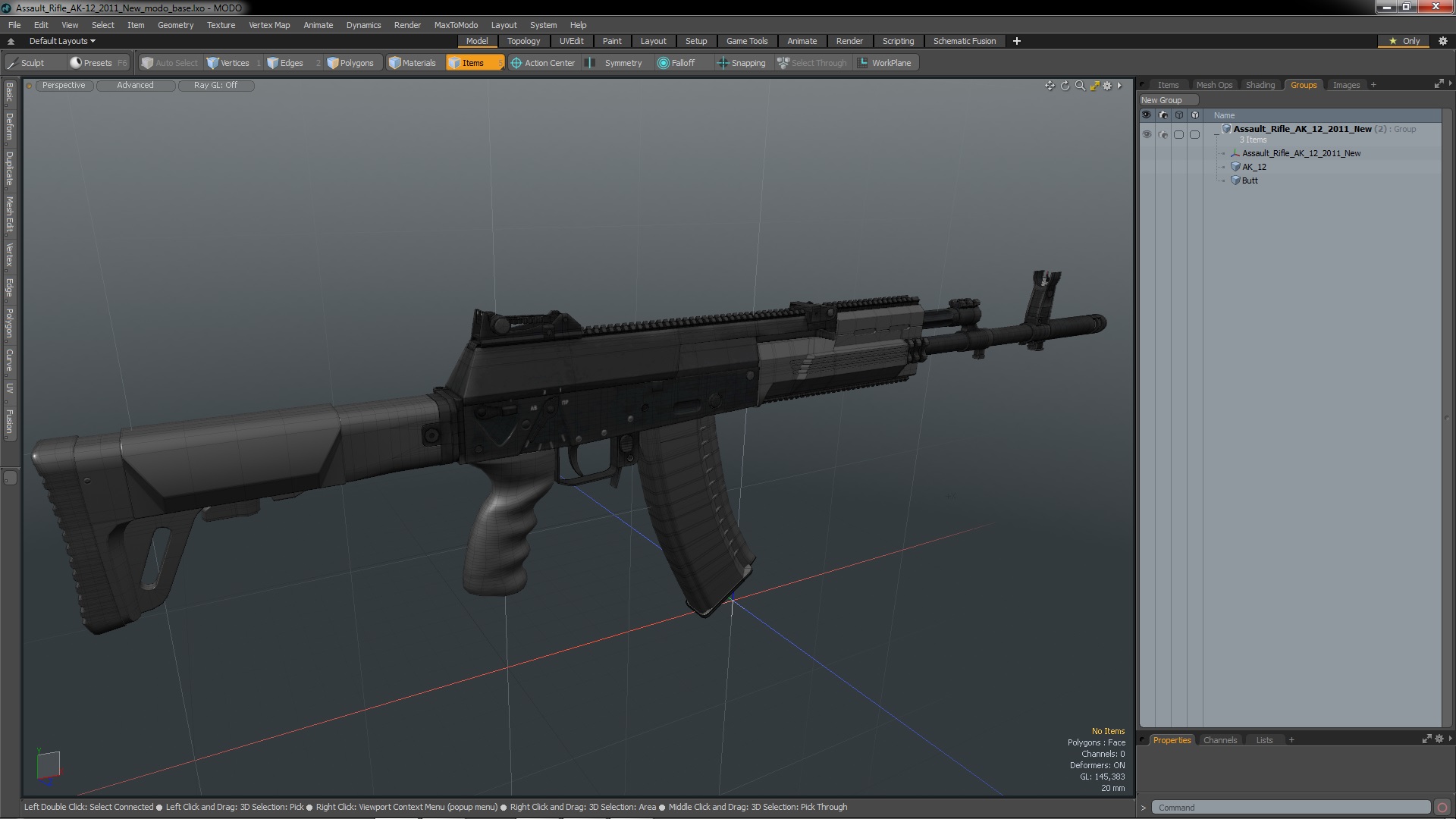 3D Assault Rifle AK-12 2011 New model
