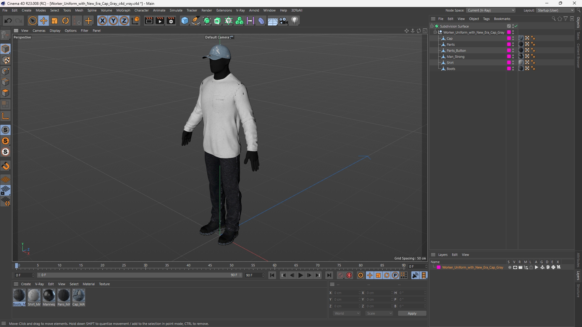 Worker Uniform with New Era Cap Gray - view 12