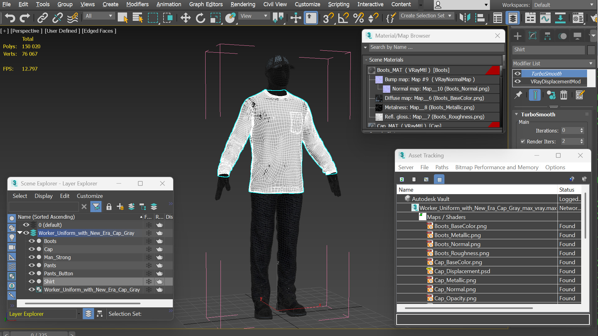 Worker Uniform with New Era Cap Gray - view 9