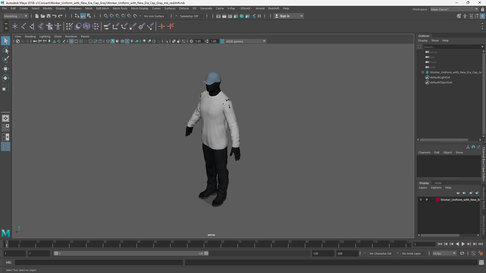 Worker Uniform with New Era Cap Gray - view 11