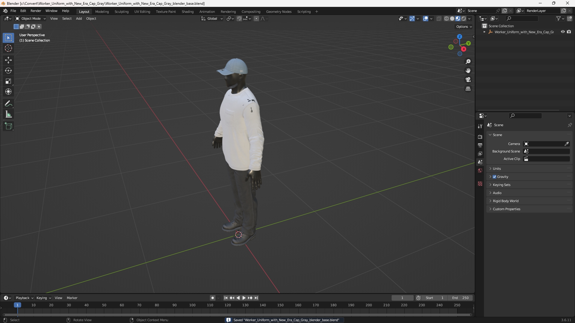 Worker Uniform with New Era Cap Gray - view 10