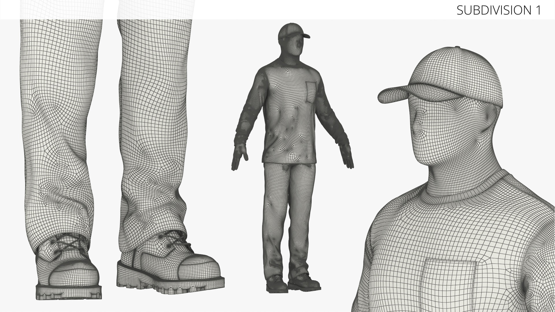Worker Uniform with New Era Cap Gray - view 6