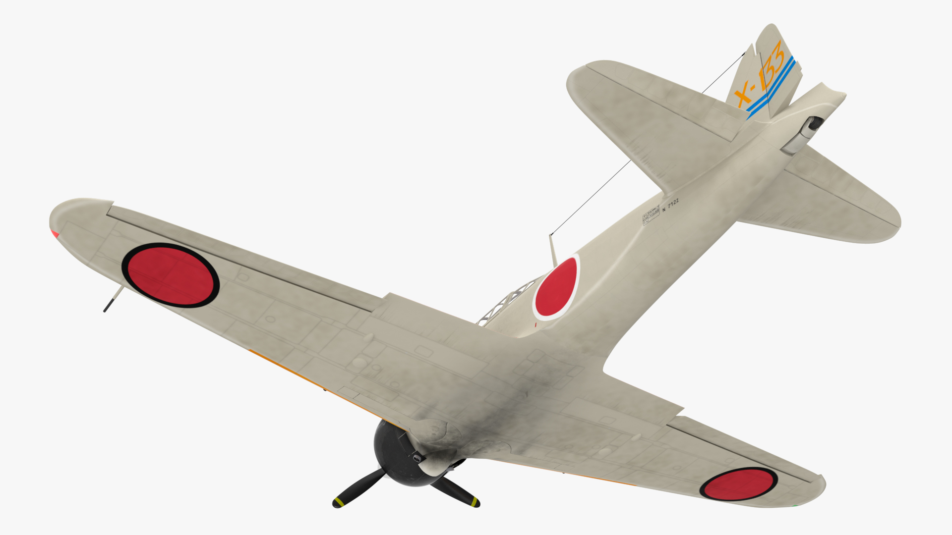 3D Mitsubishi A6M Zero Zeke Rigged