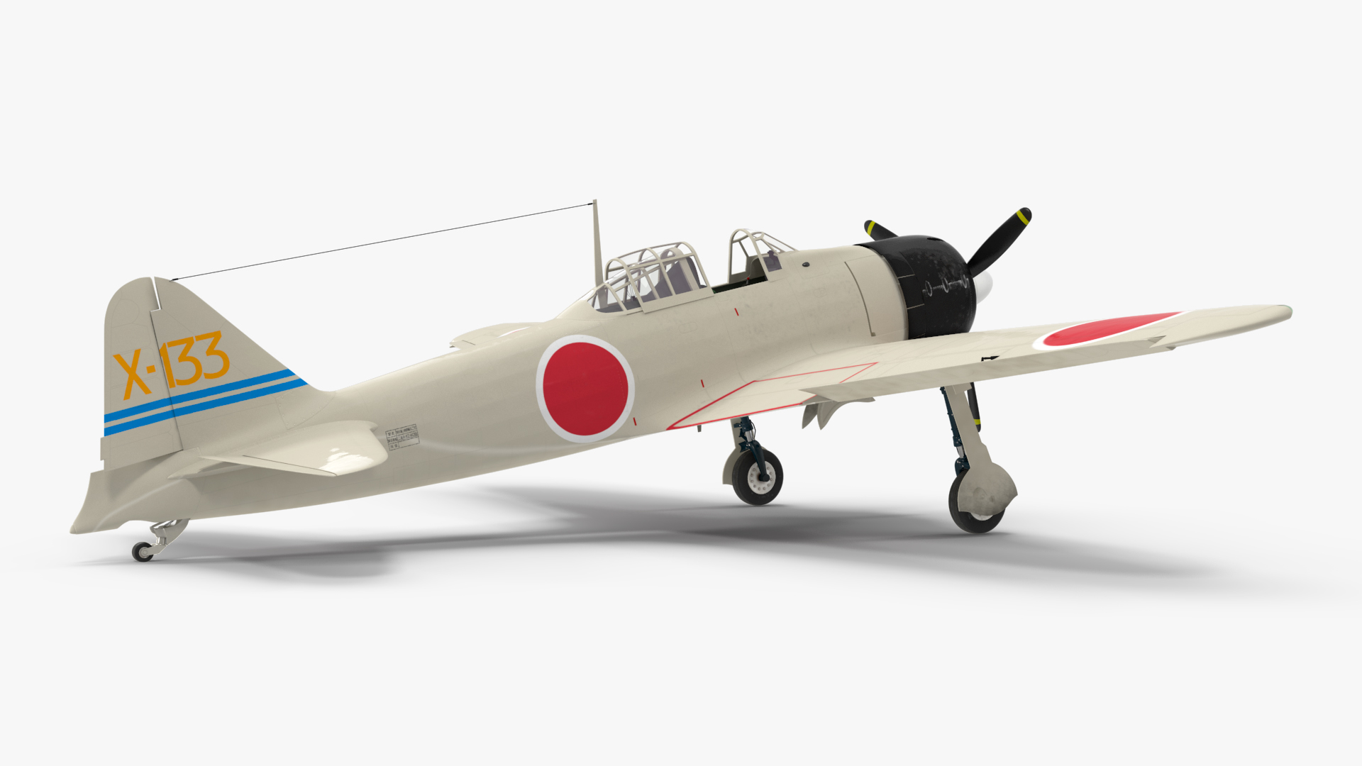 3D Mitsubishi A6M Zero Zeke Rigged